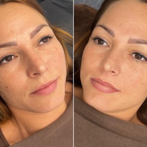 Naturlige læbefarver lavet med permanent makeup