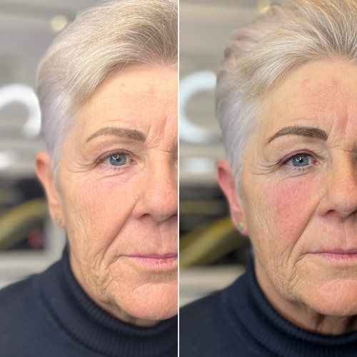 Microblading bryn udført i skønhedssalon